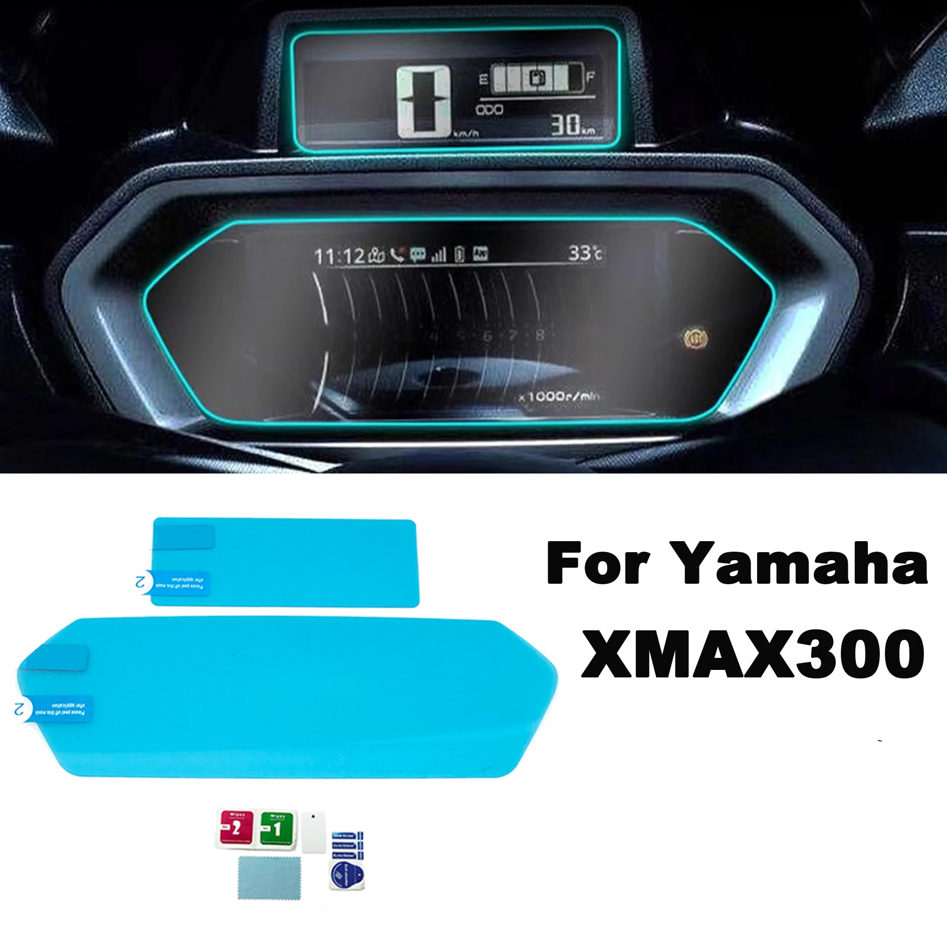 For YAMAHA XMAX 300 XMAX300 2023 Accessories Motorcycle Cluster Scratch  Protection Film cover Screen Protector Dashboard