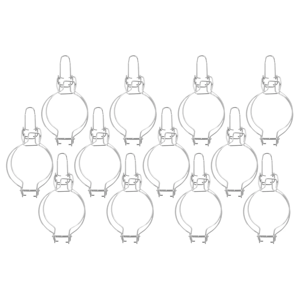 

12pcs Stainless Steel Sealing Jar Clamps Wire Buckles for Wide Mouth Glass Canisters Food Storage Kitchen Containers