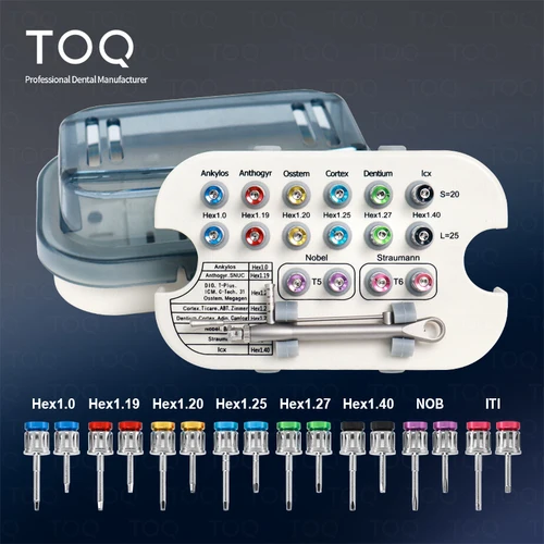 Herramientas de destornillador de alta calidad, llave dinamométrica para implante Dental, trinquete de 10-70NCM con controladores y Kit de llaves