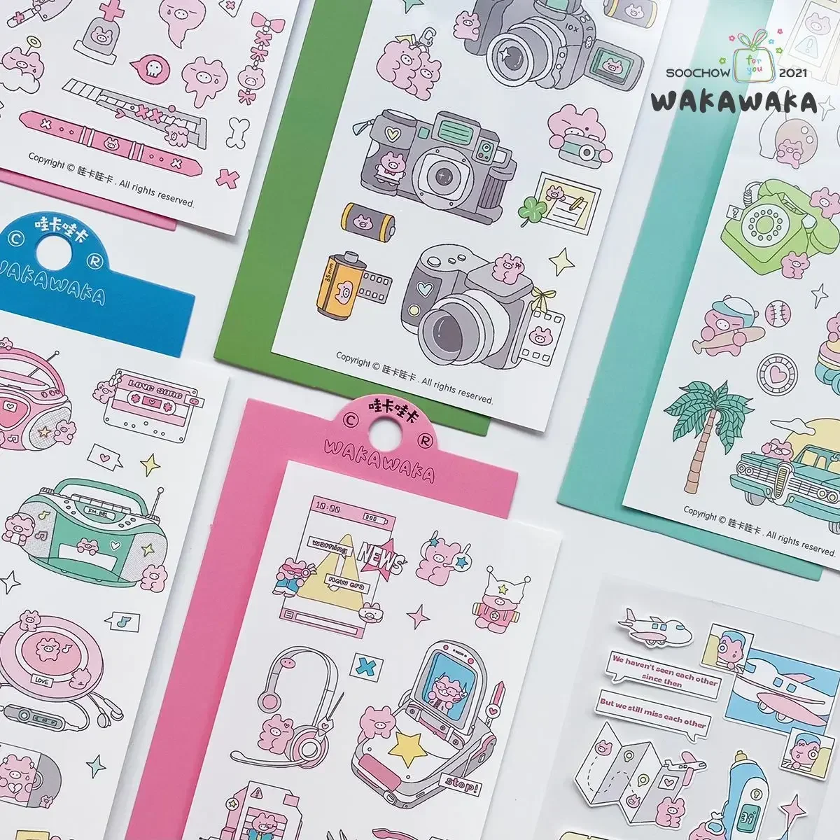 Pig Sticker Handbook Goo Card Sticker Cute Pig Star Card Decoration DIY