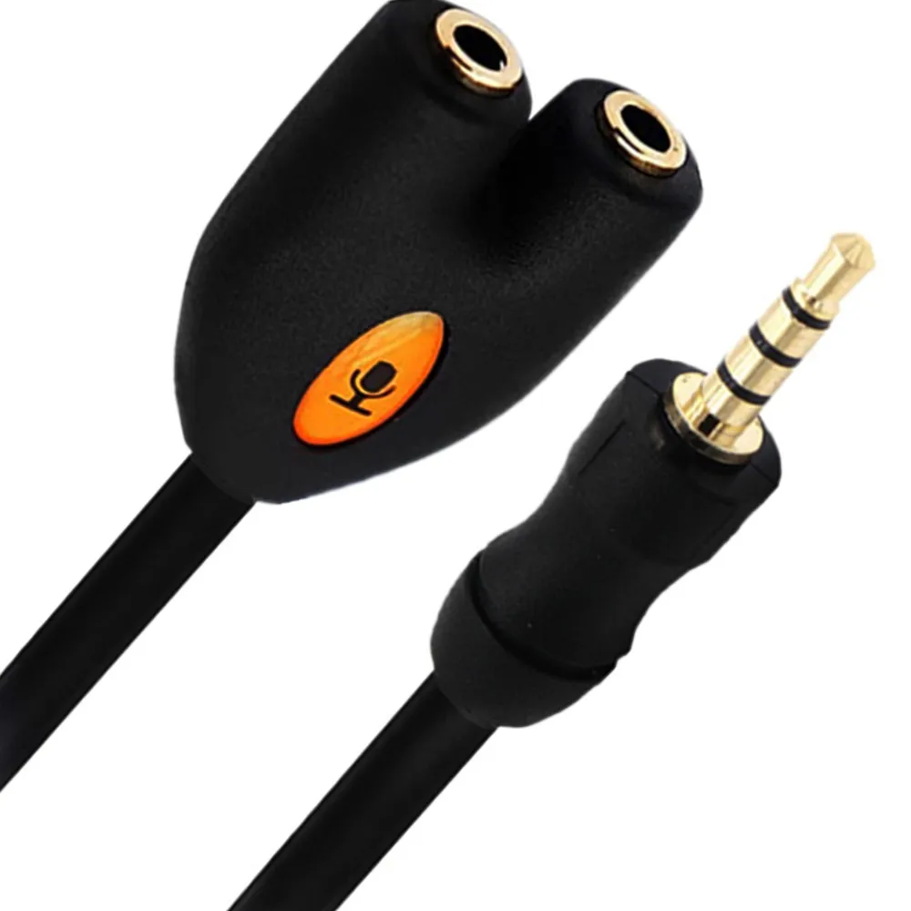 Audio 1/2 line earphones with 3.5mm microphone cable, 4-stage, 2 busbars