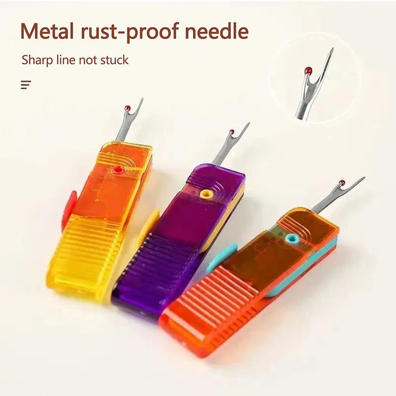 Cortadores de hilo de acero inoxidable, destripador de costuras, cuchillo para quitar puntadas, herramientas de costura artística, accesorios de costura DIY, 3 uds.