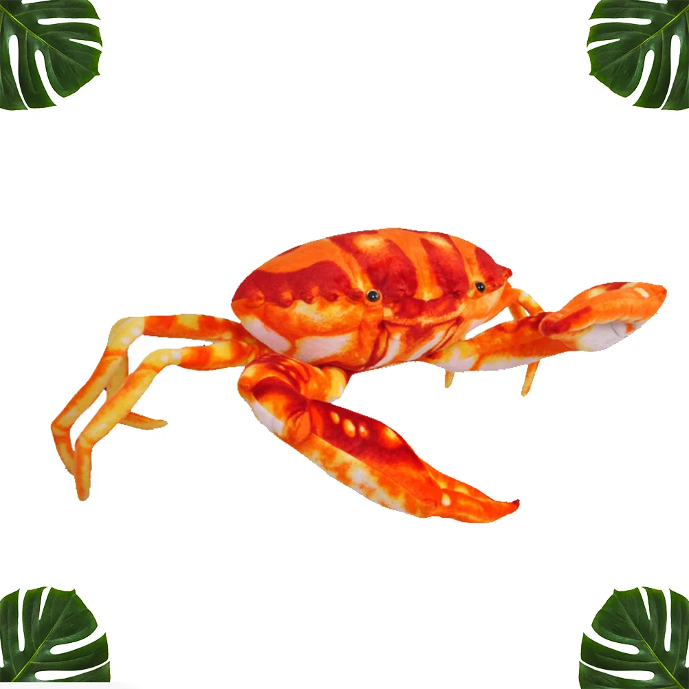 Fake Plush Crab Toy Simulated Funny Marine Life Crab Gift Throw Pillow for Kid (38cm Red) Crab Plush Toy Crab