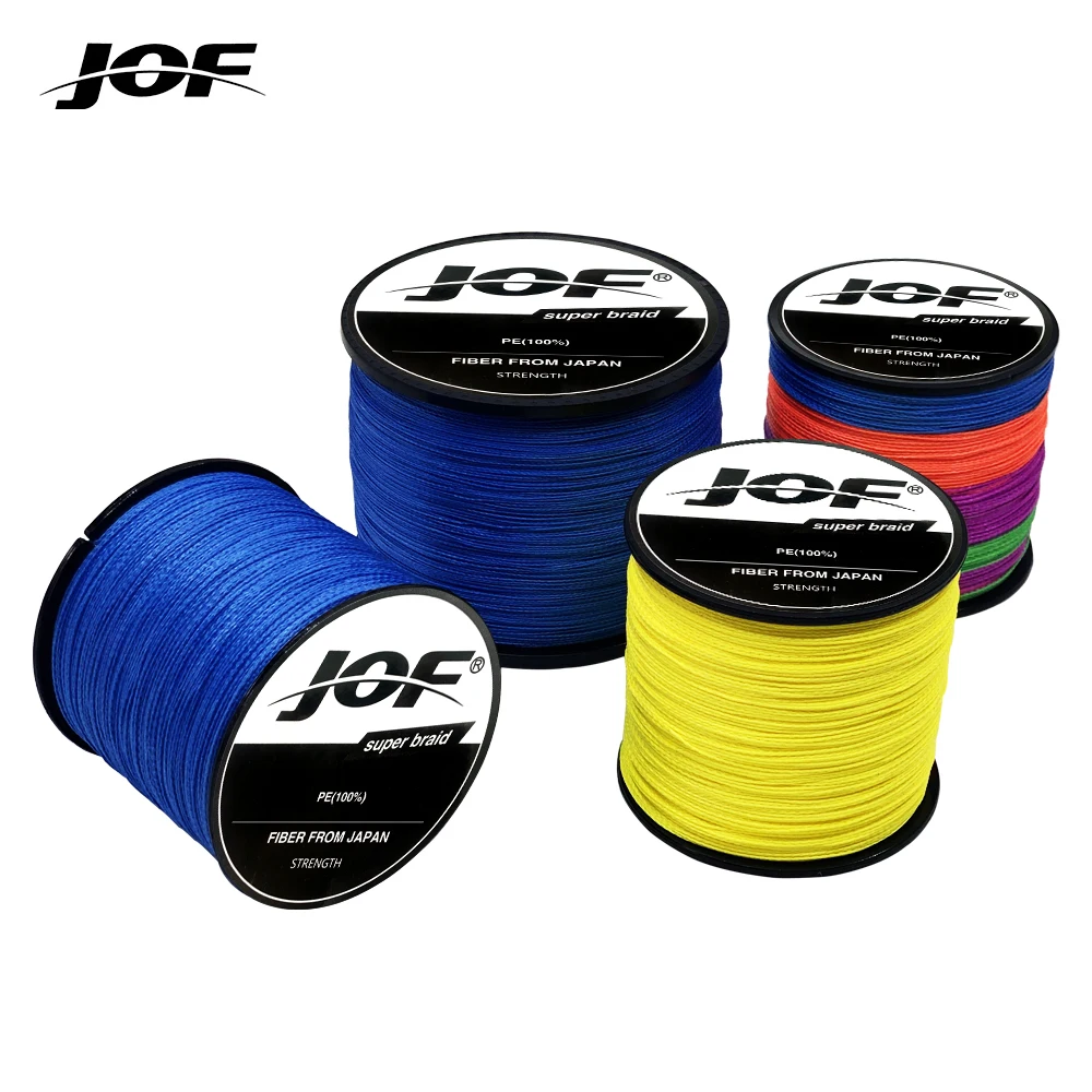 JOF X8 Carp Fishing Line 300M 500M 1000M 8 Strands Braided Japan Multifilament PE Wire Super Strong Durable Smooth Tackle