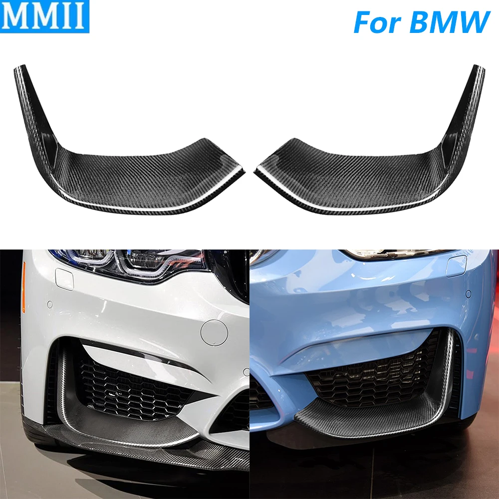 

Для BMW M3 F80 M4 F82 F83 2014-2020 настоящий сухой карбоновый передний бампер, спойлер, вентиляционная решетка воздухозаборника, накладка, автомобильные аксессуары