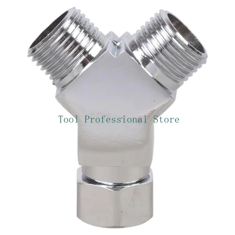 57QF Upgrades Water Pipe Coupler Metal Y Shaped Joint for Washing Machine & Heater