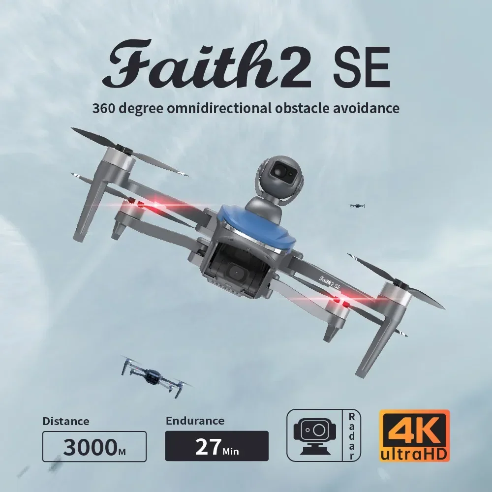 Cfly Faith2 SE Remote Control Drone 3-axis Gimbal With Obstacle Avoidance Head Professional 4K HD Lens Brushless Dron Toys 3KM