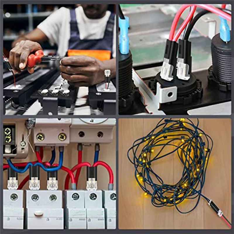 HITL 24-Piece 2-Pole Cable Connector Plug, Car Plug Connector Terminal, 18-24AWG Wire Quick Splice Connector