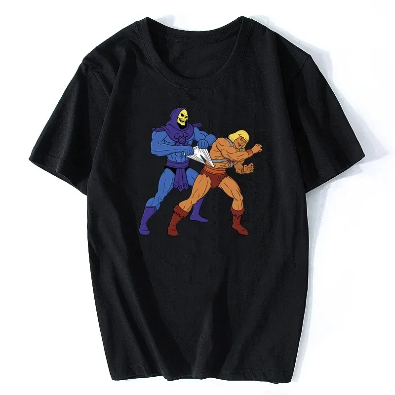 Masters Of The Universe T Shirt He-Man Skeletor Super Hero Movies Tshirt Men Short Sleeve Wedgie Funny Men Cotton T-Shirt