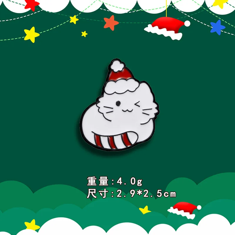 Cross border new Christmas collection brooch hot selling foreign trade bell snowman clothing accessories Halloween cartoon badge