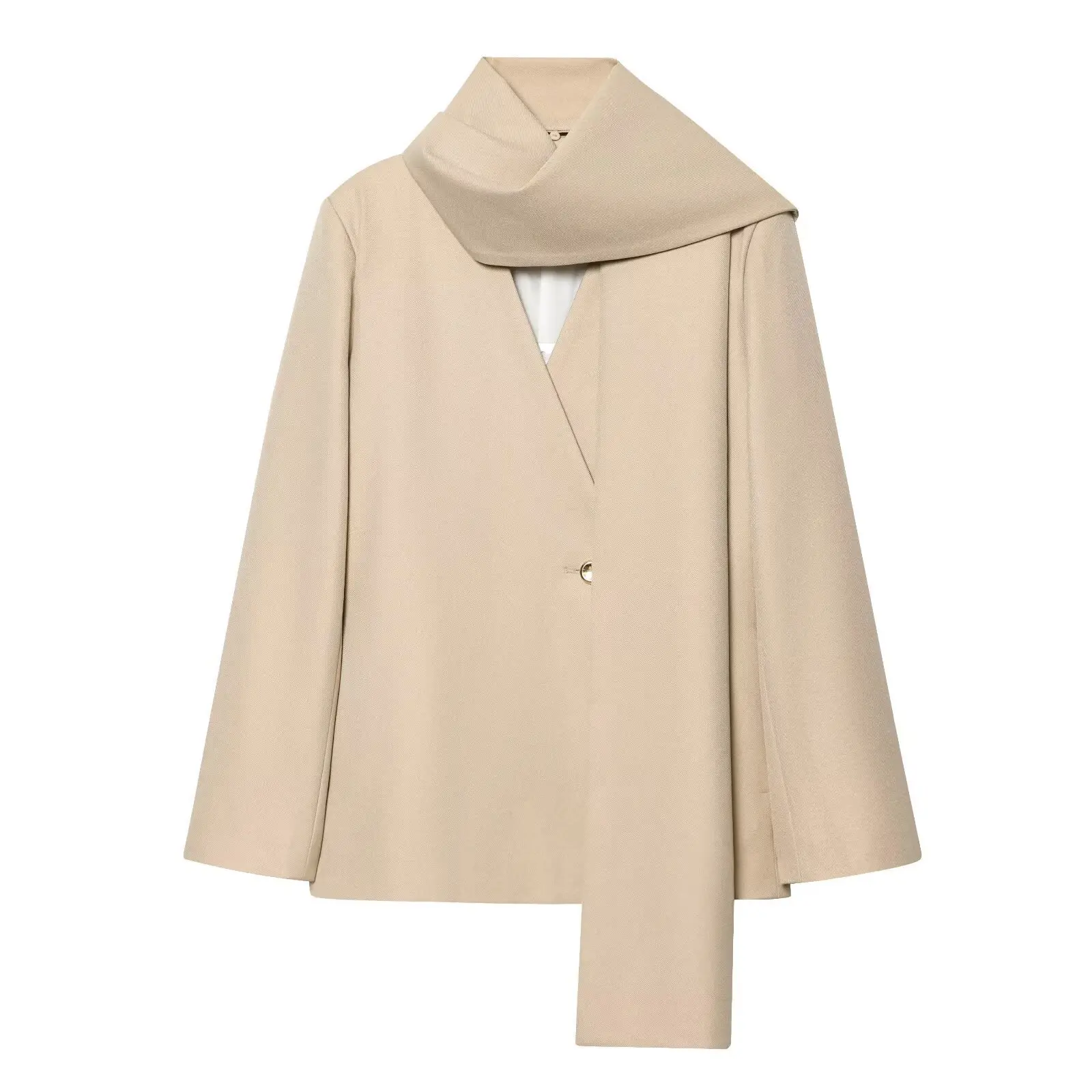 

Женский модный повседневный элегантный блейзер с длинными рукавами и воротником-шарфом GZD7