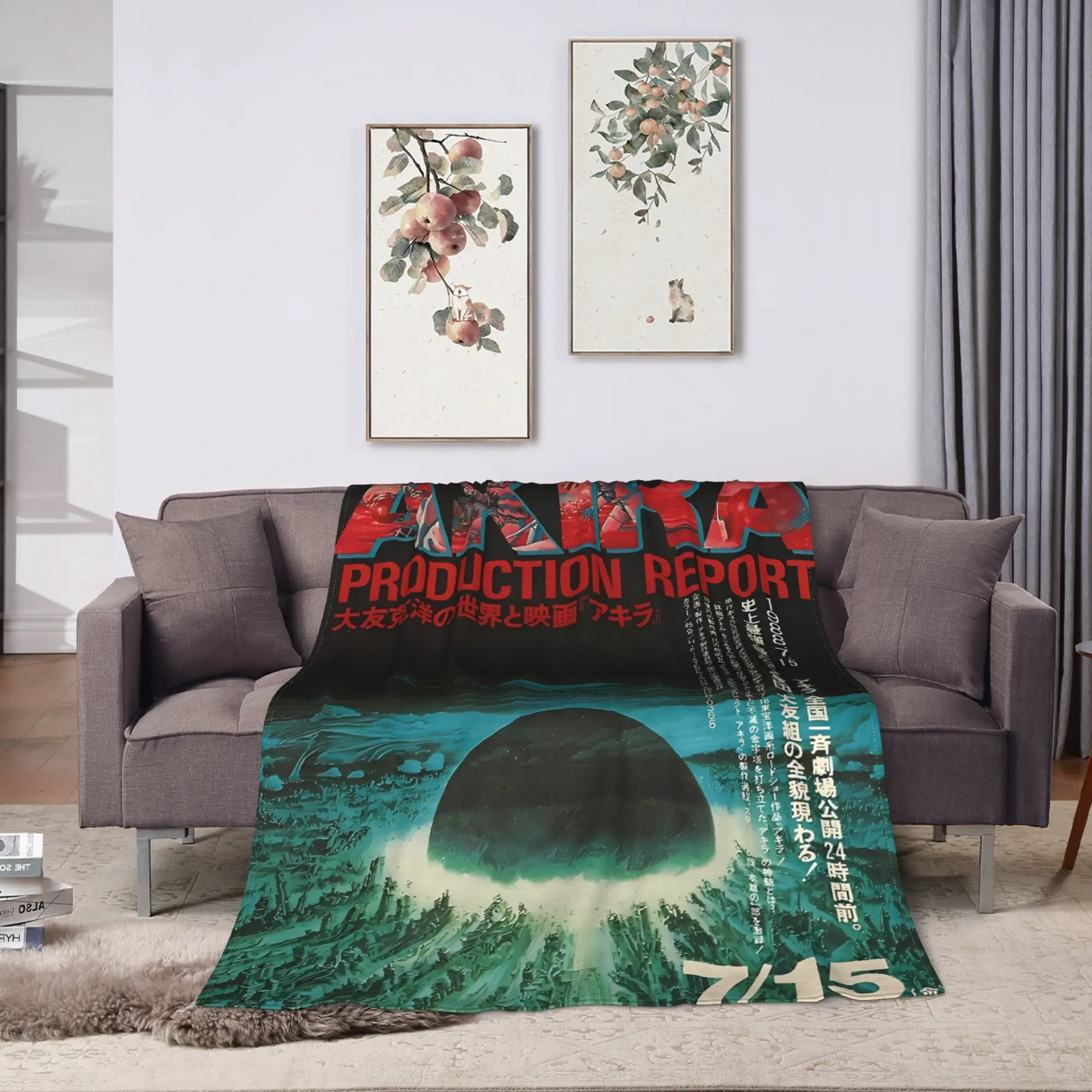 Japanese Anime film Akiras Flannel Blanket Soft Throw Blanket for Couch Bed Decorative Street Trend Bedspread Sofa Bed Cover