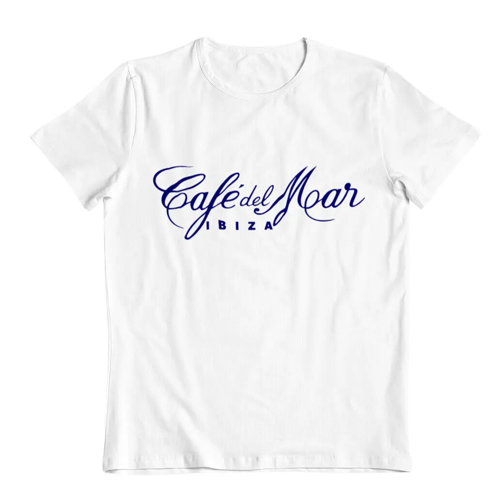 Caf Del Mar Ibiza Classic Men's T shirt Logo White San Antonio Music Top