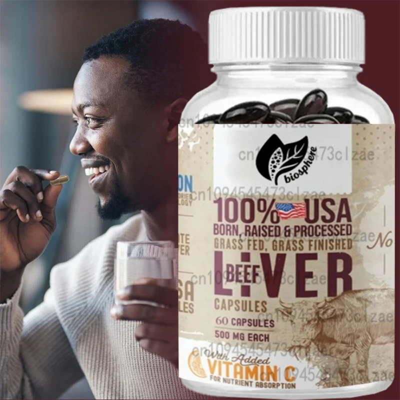 Grass Fed Beef Liver Capsules - Maximum Strength Energy - Non GMO, Allergen Free, Beef Liver Supplement