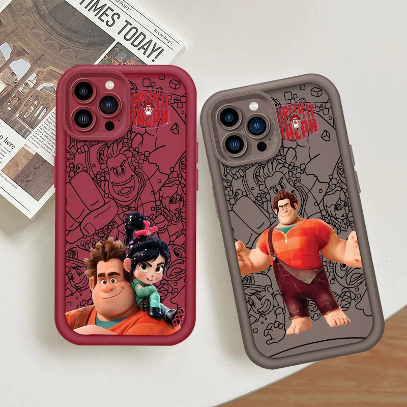 Wreck It Ralph Cartoon Disney Eye Ladder For Apple iPhone 16 15 14 13 12 11 Pro Max Plus Phone Case Soft Phone Case