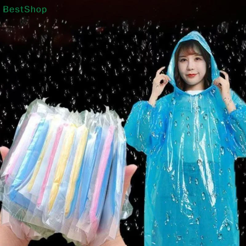 ★ ★ ★ Chubasquero desechable portátil para adultos, Poncho colgante para viajes al aire libre, equipo de acampada, 5 uds. 