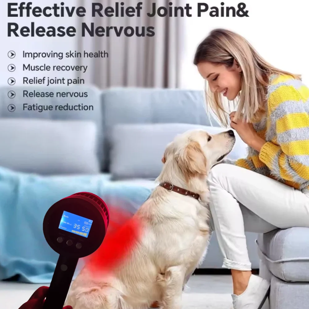 Therapeutic Laser Machine for Pain Relief, Medical Grade 1295mW 808nm Diode Laser Physiotherapy Equipment for Back and Shoulder