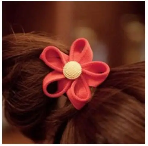 Cheap Cute Hair Rope Cheapest Elastic Flower Bow Heart Shapes Hair Bands Mix wholesale!woman Hair Accessories