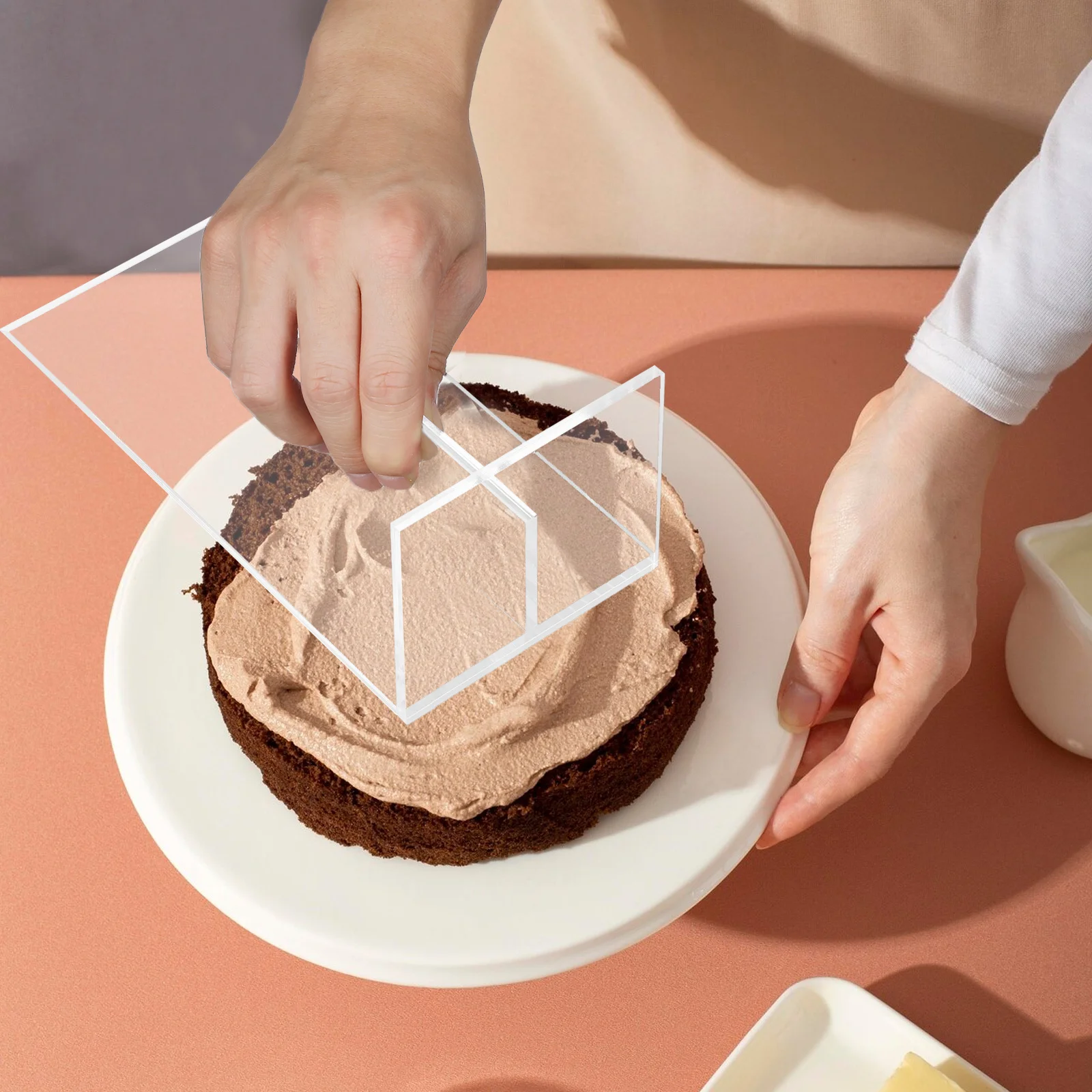 

Acrylic Cake Scraping Tool 22x10x8cm Baking Tool Cake Scraper for Shaving Cream Fondant Smoother GadgetsCake