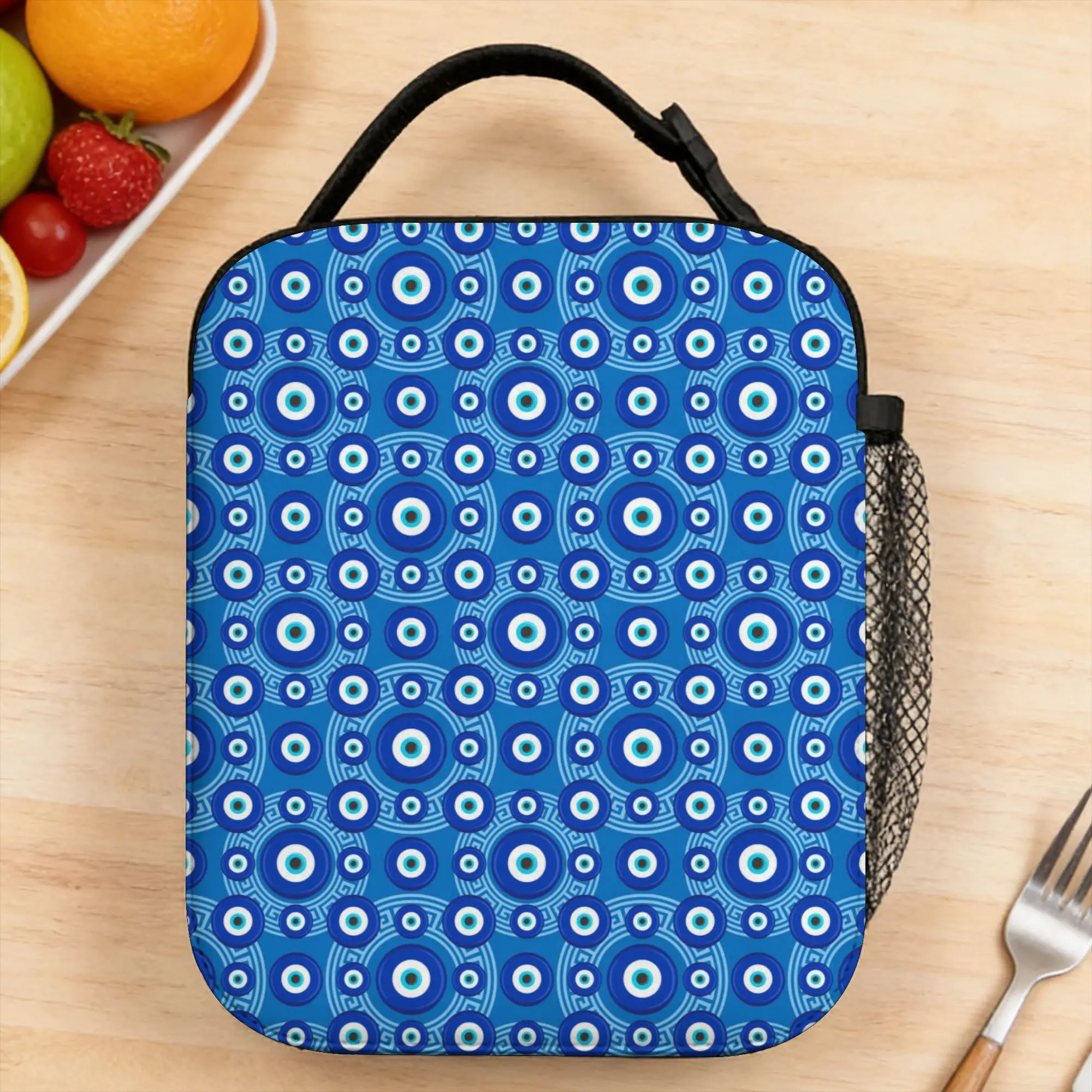 

Evil Eye In Turkey And Greece Lunch Bag Cute Lunch Box For Men School Cooler Bag Oxford Tote Food Bags