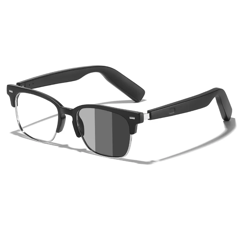 New Smart Glasses Wireless Bluetooth Call Audio Glasses gray photochromic polycarbonate graduated optical progressive lense