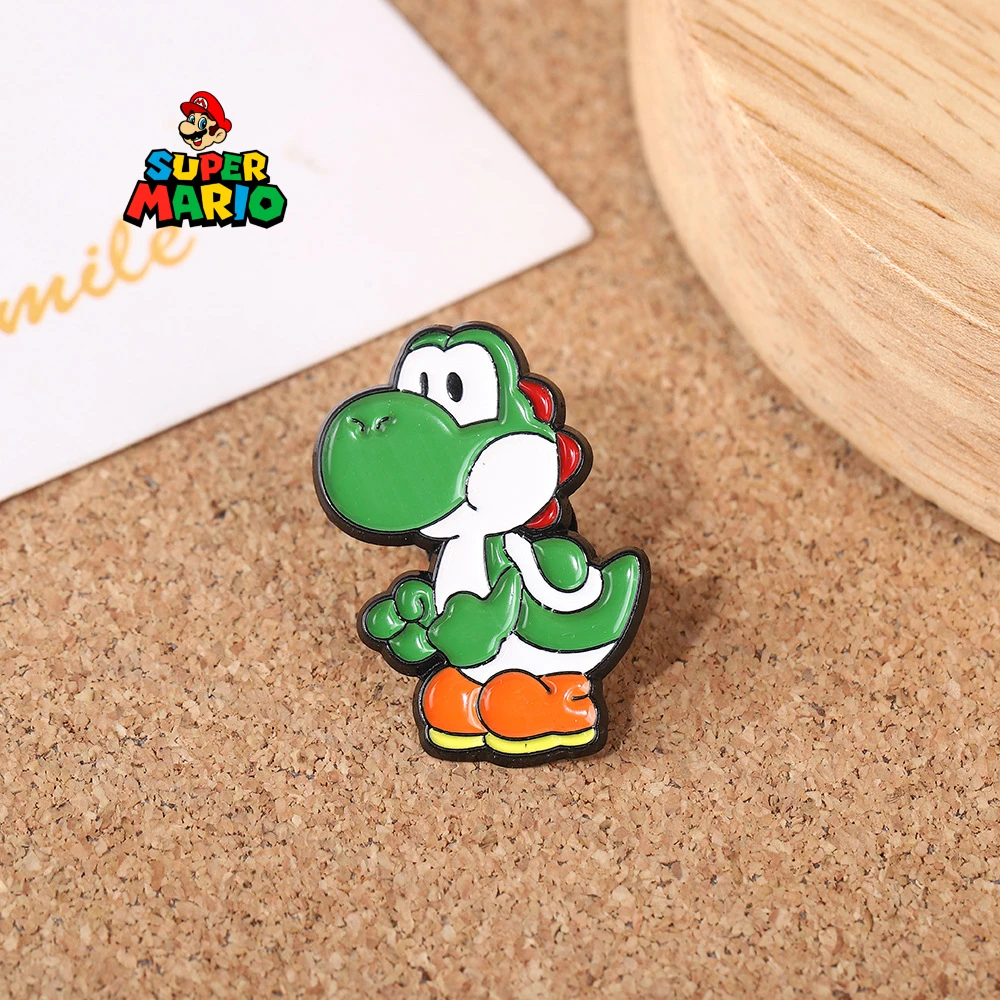 Super Mario Series Peripheral Game Figure Enamel Pin Brooch Game Cartoon Character Inspired Badge on Clothing Backpack Accessory