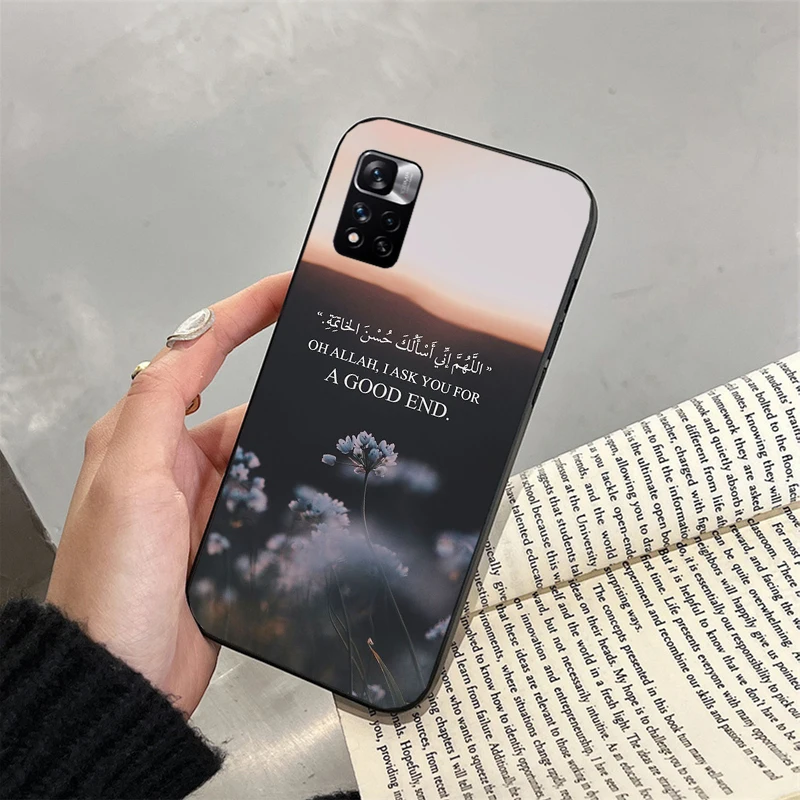 Phone Case For Xiaomi Redmi note 13 12 11 10 Pro 12S 11S 10S Redmi 10 9C 13C 10C Arabic Quran Islamic Muslim Allah