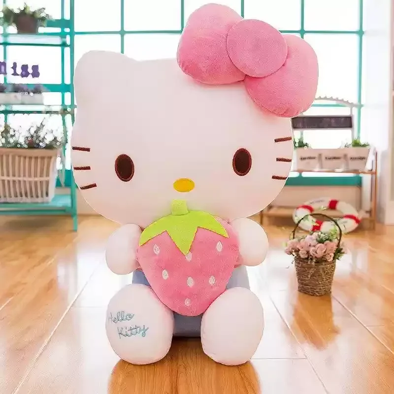 Miniso sanrio olá kitty anime brinquedos kawaii almofada sofá travesseiro decoração de casa plushie animais boneca plushie presentes de natal das crianças