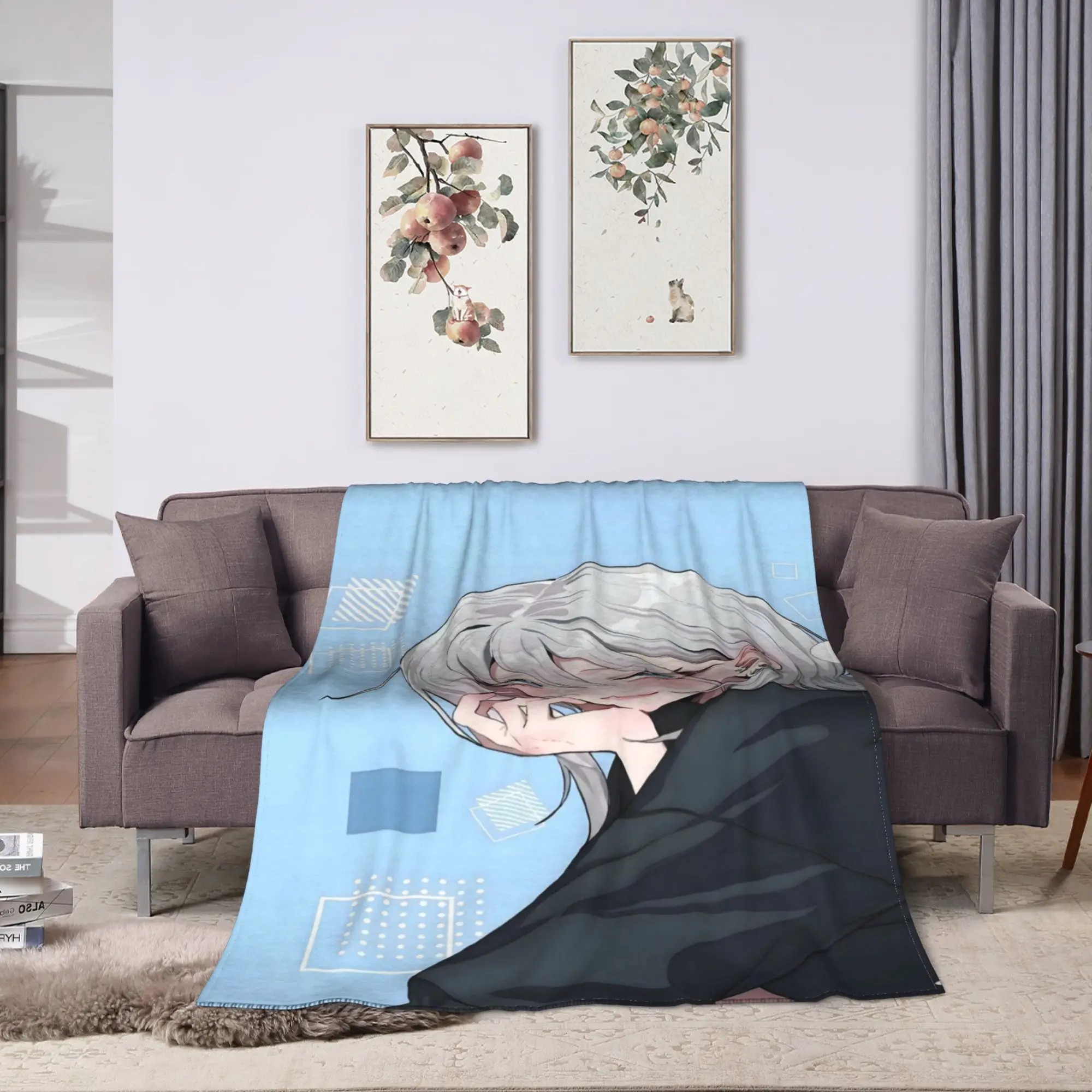 Haimiya Senpai Wa Kowakute Kawaii Manga Blanket Winter  Comfortable Throw Blanket For Adults Chair Sofa Bedspread Bed Cover