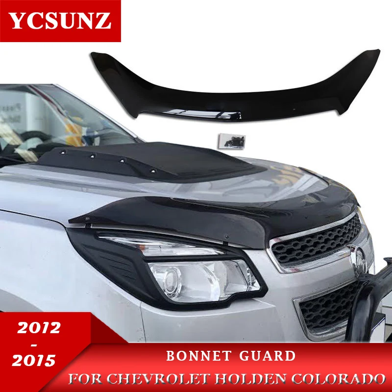 

Acrylic Bonnet Guards For Chevrolet Holden Colorado 2012 2013 2014 2015 Front Bug Hood Deflector Protector Car Styling YCSUNZ