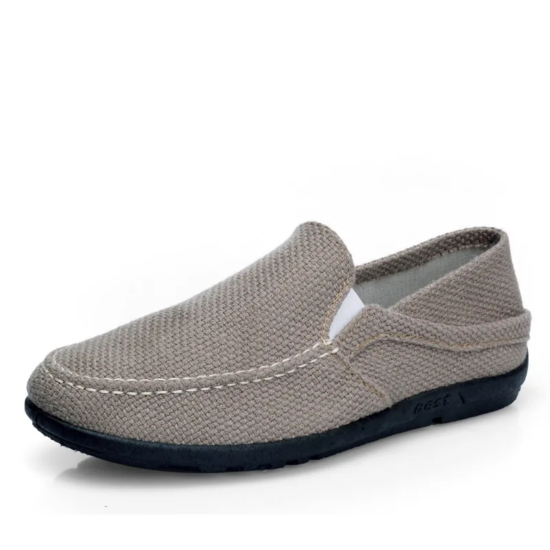 Summer Linen breathable Men Loafers  Casual Shoes Fashion Slip On Driving Shoes Breathable Moccasins 2023