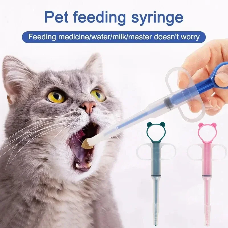 Pet Medicine Feeder Dispenser Cat Tablet Syringe Feeder Soft Tip Multi-Purpose Feeder Cat Pill Shooter Pet Pills Applicator