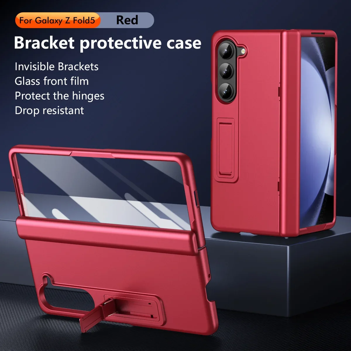 Spring Hinge Shift Bracket Phone Case For Samsung Galaxy Z Fold6 5 4 3 Case Shell Film All-Inclusive Fold Phone Protective Cover