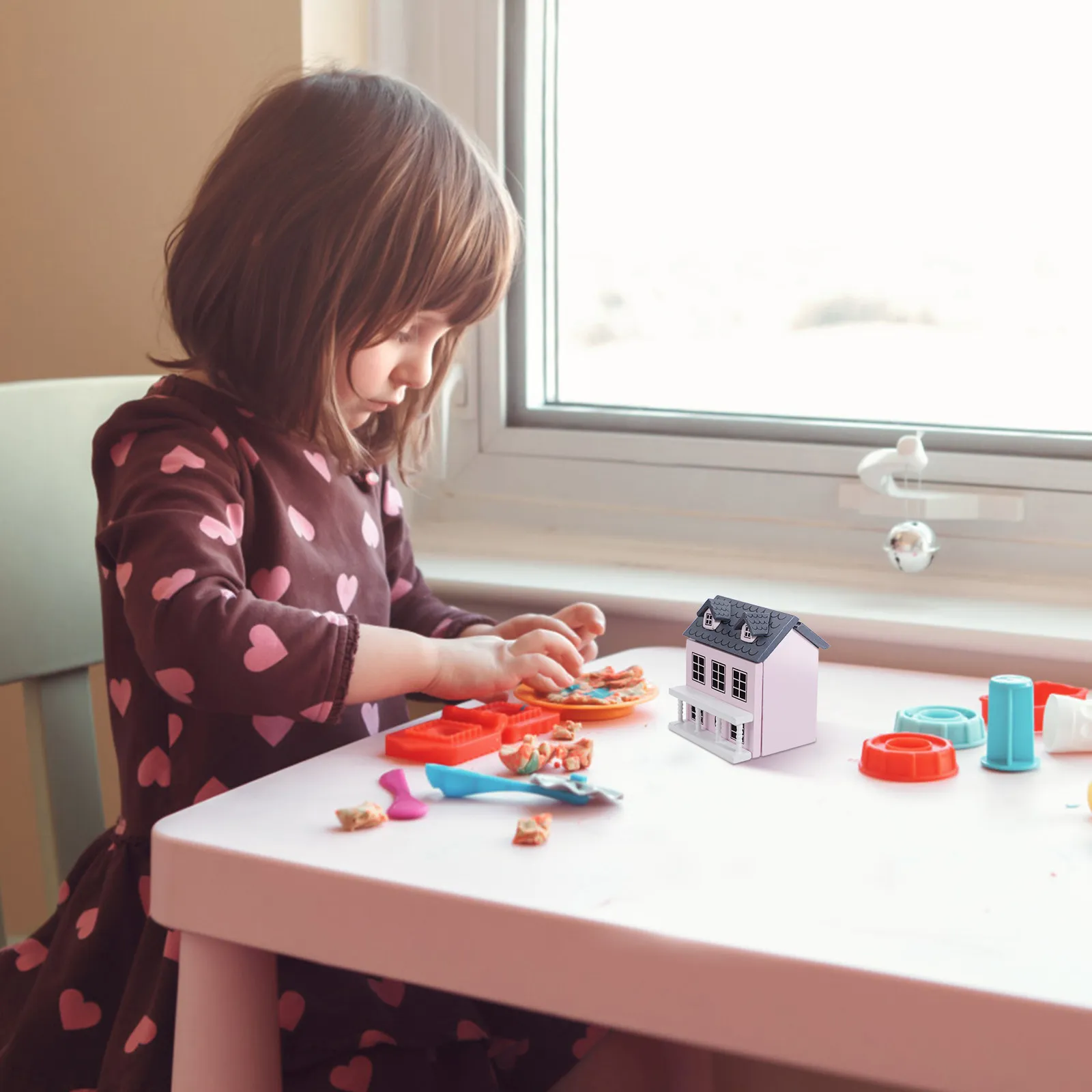 

Exquisite Mini House Ornament Handcrafted Wooden Mini House for Room Decor Romantic Micro Villa Decoration Landscape Design