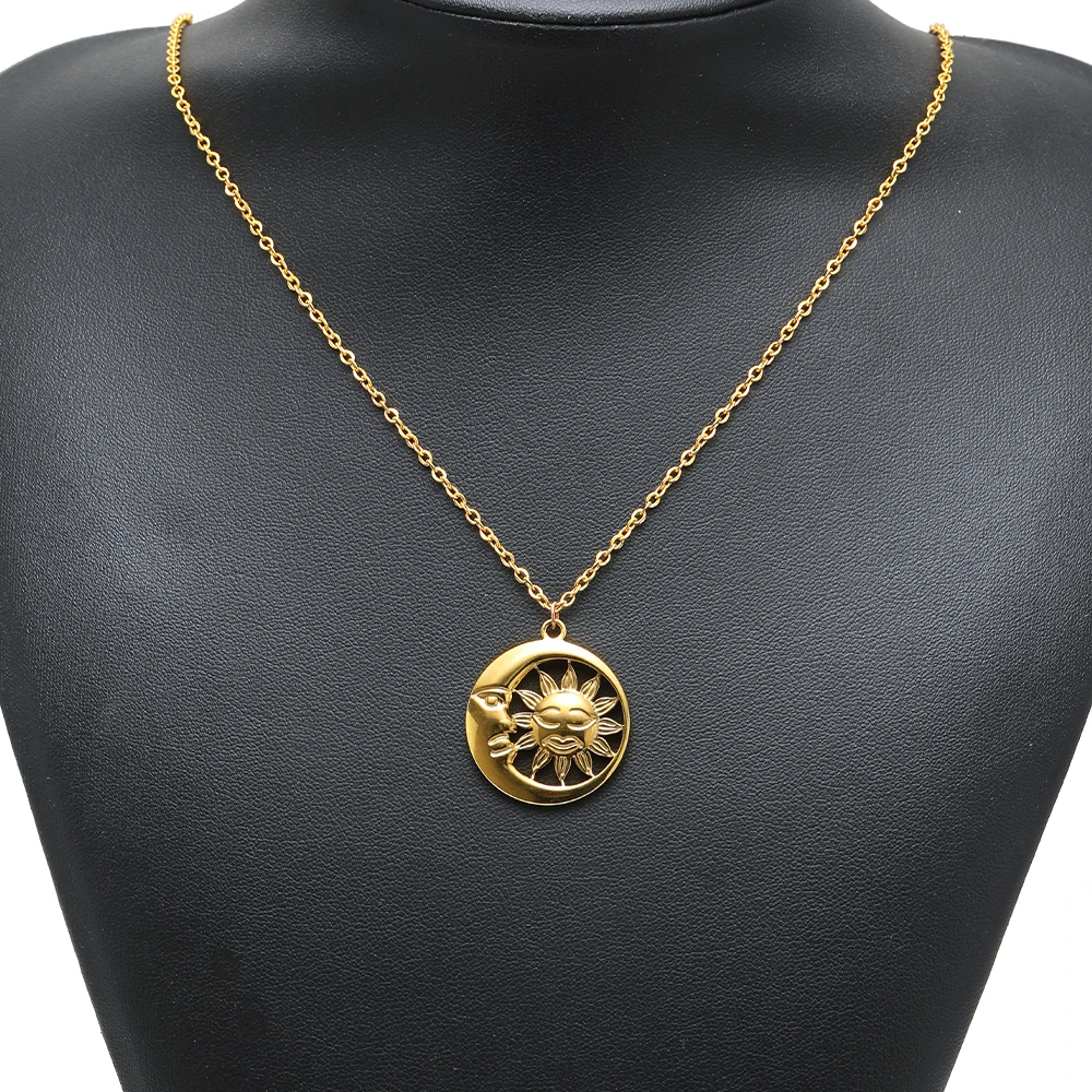 5Pcs Stainless Steel Multistyle Sun Charms Flower Pendants for DIY Retro Jewelry Making Handmade Necklace Earrings Findings Bulk image 5