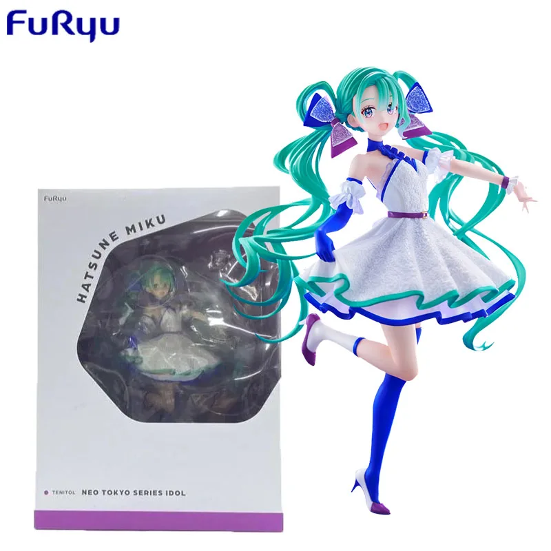 

FuRyu TENITOL NEO TOKYO Series IDOL Hatsune Miku Idol style 22CM PVC Anime Figurine Collection Model Toy