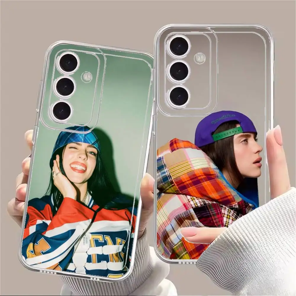 Musician Billie E-Eilish Phone Case For Samsung Galaxy A91,80,73,72 ,71,53,52,32 ,31,22,21s,20,Transparent Case