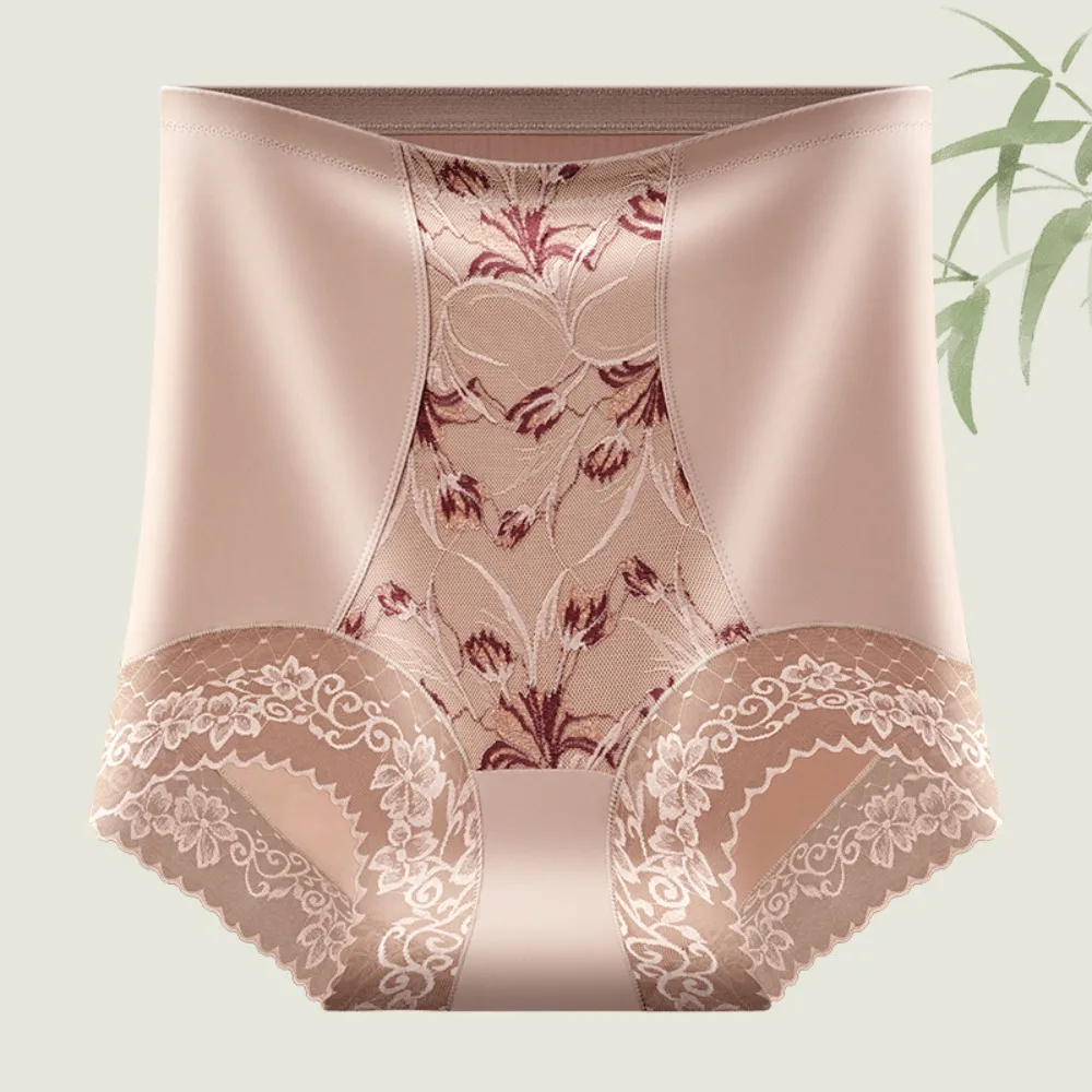 

High Waist Postpartum Body Shaper Shapewear Girdle Panties Slimming Shapers Seamless Cotton Crotch Lace Floral Briefs Postpartum