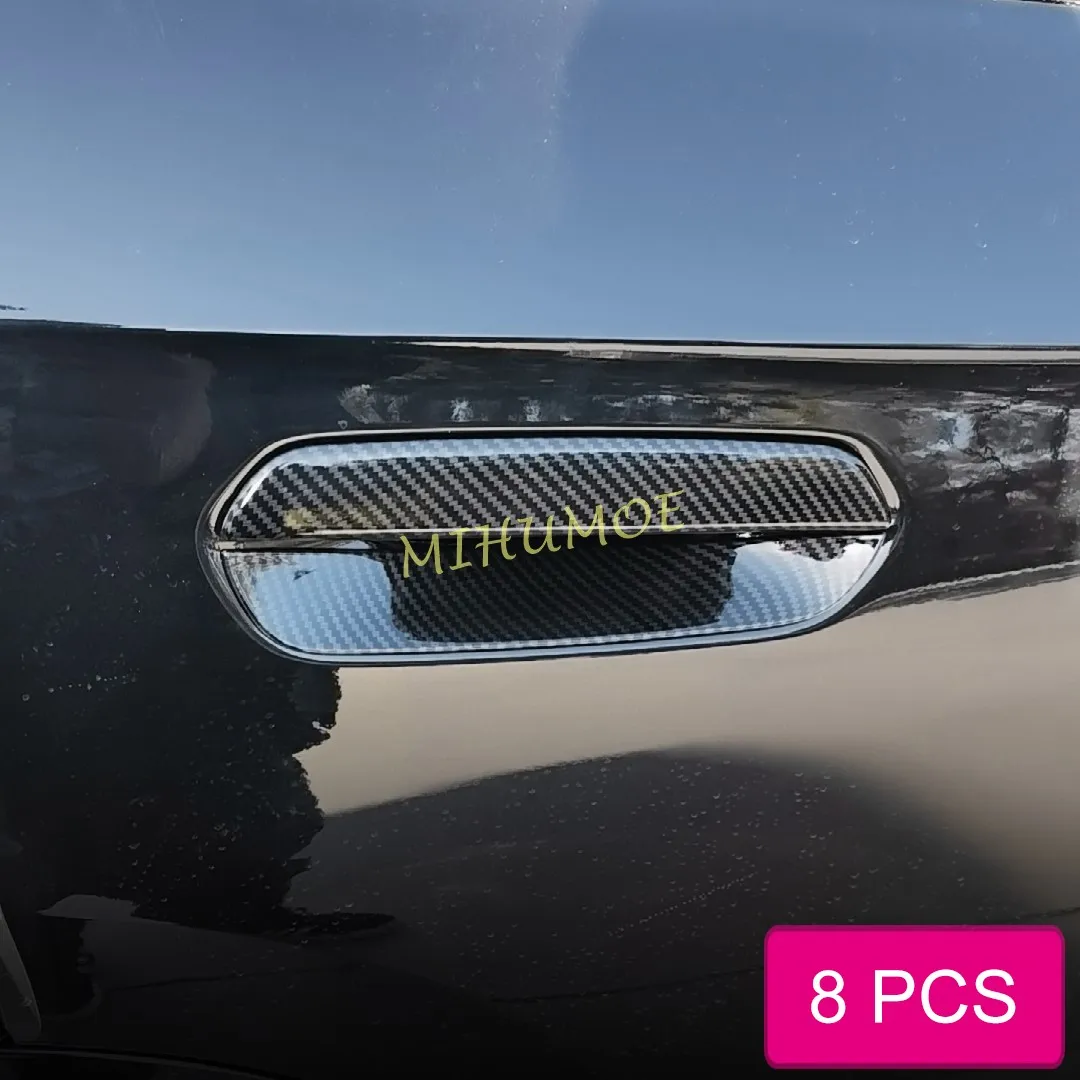

For BMW 530i 540i 550e xDrive X1 iX1 i5 2026 2025 2024 Car Door Handle Sticker Exterior Trim Cover Carbon Fiber / Glossy Black