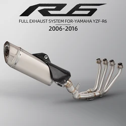 For Yamaha R6 2006-2016 Motorcycle Exhaust Full System Kit Manifold Headers Line Pipe Escape Carbon Cover Muffler With DB Killer
