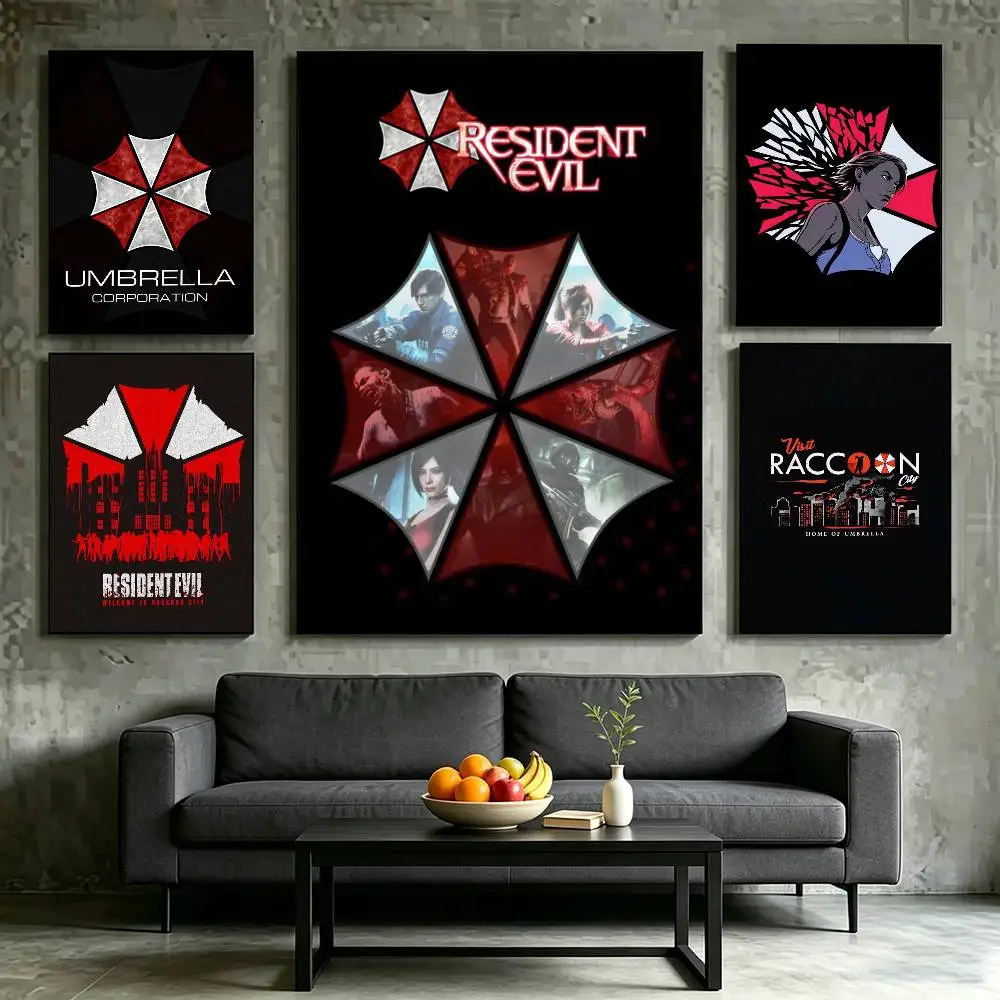 R-Resident MOIVE Evil Poster High Quality Dorm Living Room Aesthetic Wall Decoration Painting Stickers Gift