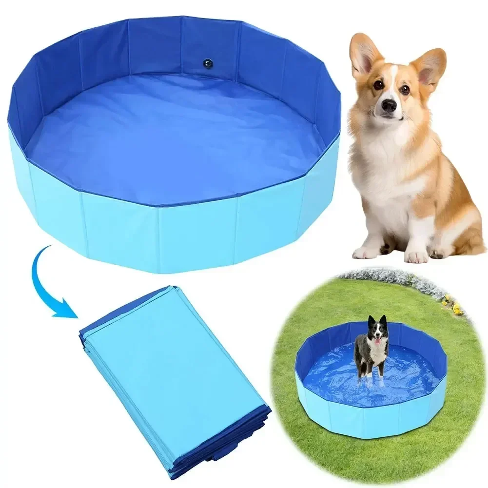 Piscina Plegable para Perros, Bañera para Perros Pequeños, Piscina para Baño Interior y Exterior, Accesorios para Mascotas