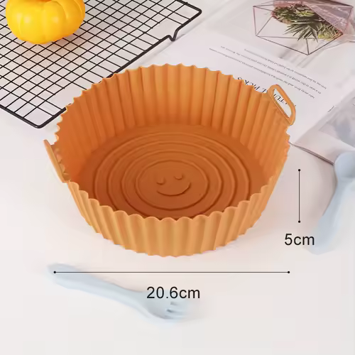 Reusable Airfryer Pan Liner Accessories Silicone Air Fryers Oven Baking Tray Pizza Chicken Airfryer Non-stick Silicone Mould - Image 10