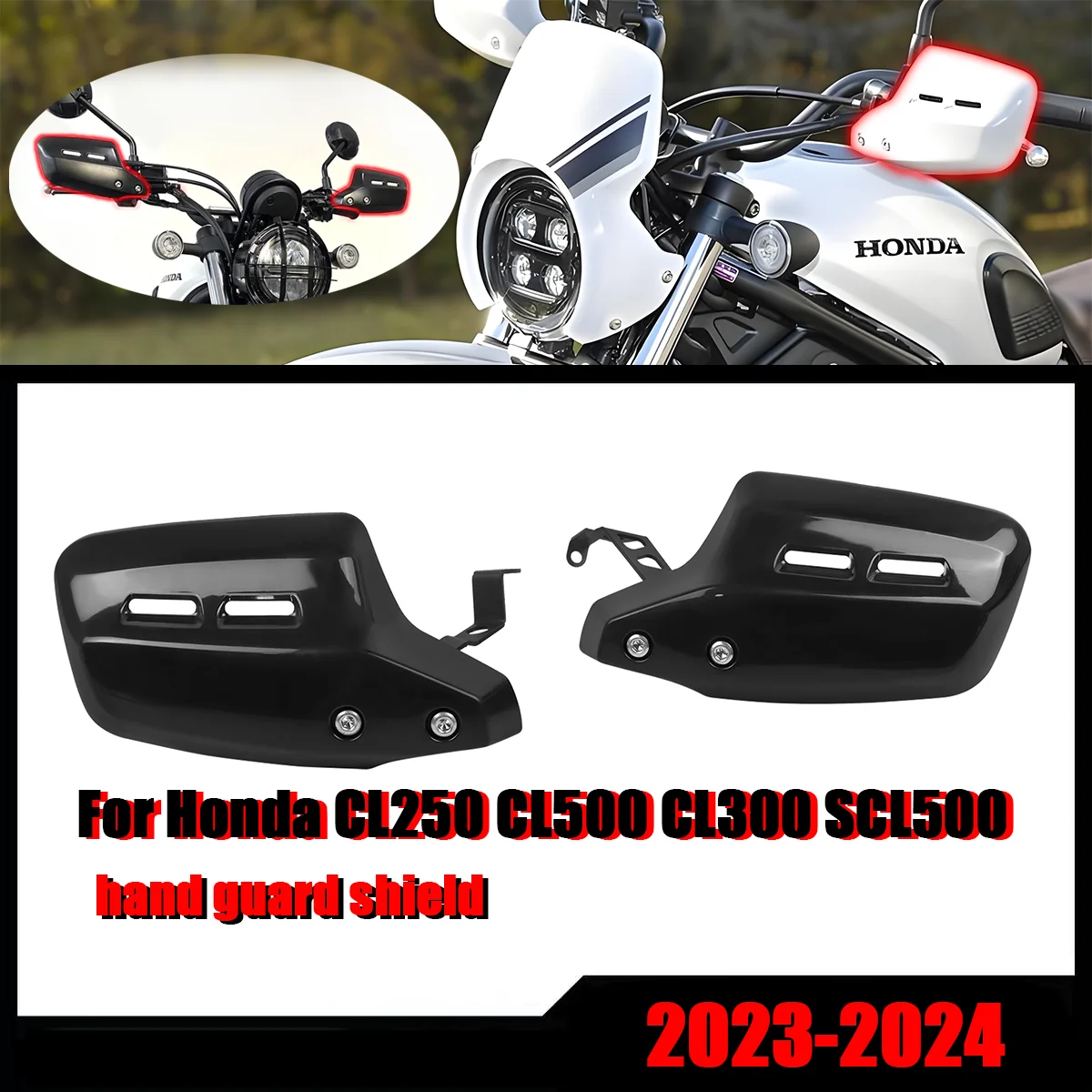 Motorcycle Accessories Handguard Shield Hand Guard Protector Windshield For Honda CL250 CL500 CL 300 CL 500 SCL500 2023 2024