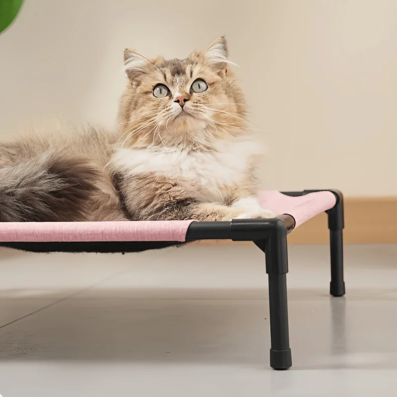 Faltbare Erhöhte Haustier-Hängematte, Tragbares Abnehmbares Waschbares Erhöhtes Hundebett für Hunde & Katzen Outdoor Camping – Detail 1