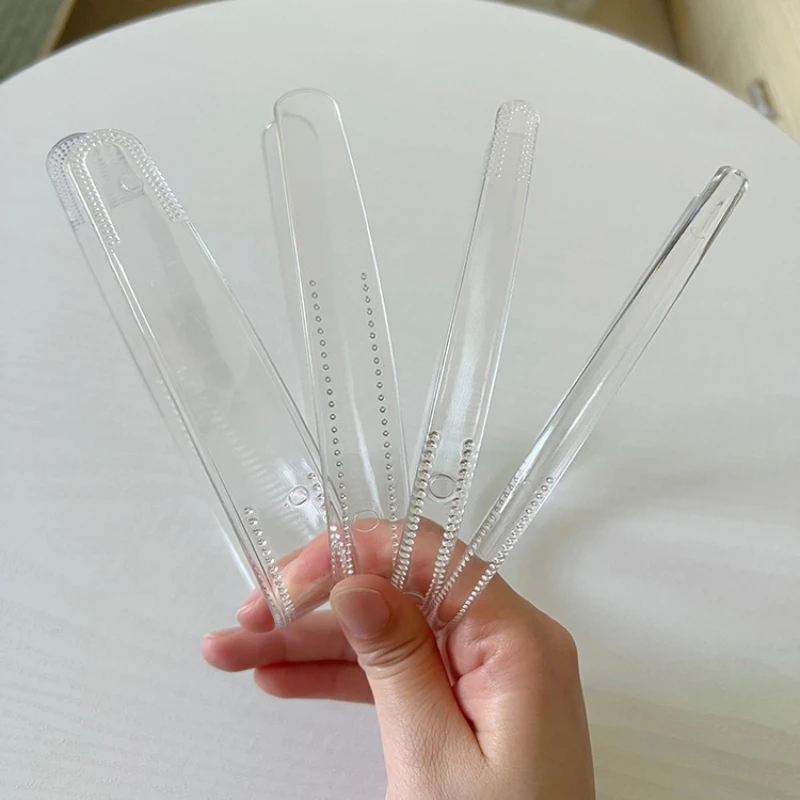 3 szt. 8mm/12mm/20mm przezroczyste plastikowe opaski na głowę z zębami zwykłe przezroczyste opaski do włosów dla majsterkowiczów damskie akcesoria do włosów surowe obręcze do włosów