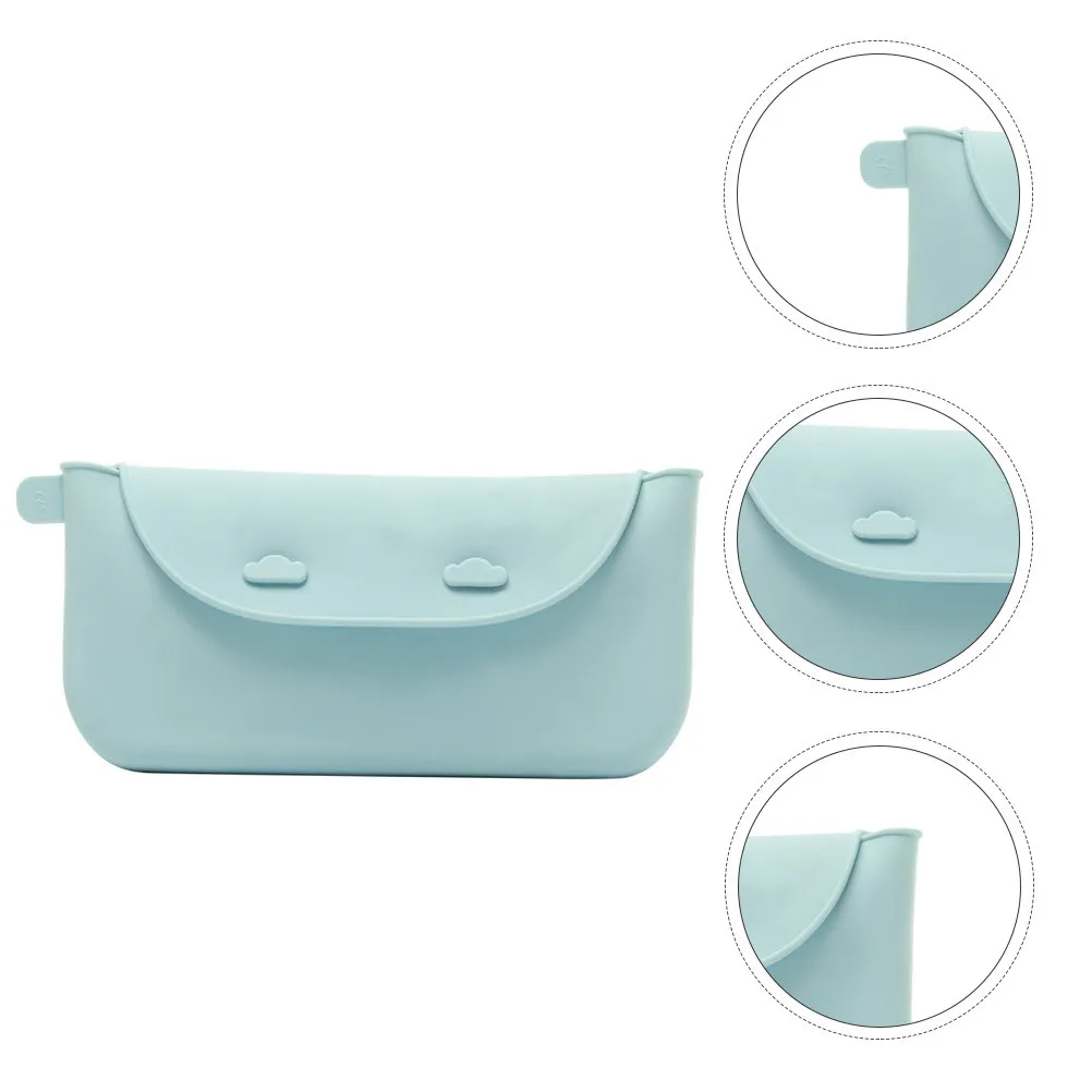 

Kids Tableware Storage Box Silicone Organizer for Cutlery Flatware Portable Mini Pouch Holder Multi-Functional Kitchen