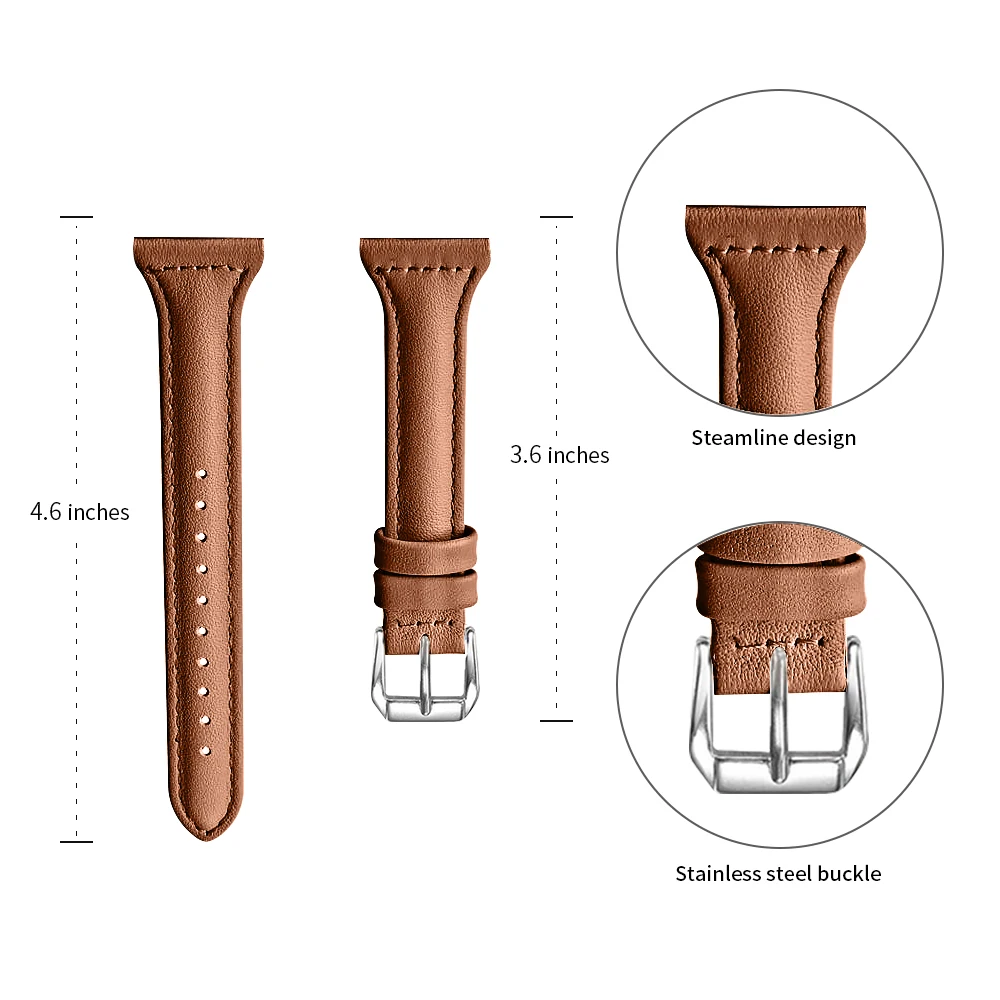 18MM Leather Band For Garmin Venu 3S Smart Watchband Women Men T-Shape Strap For Garmin Venu 2S Forerunner 265S Forerunner 255S