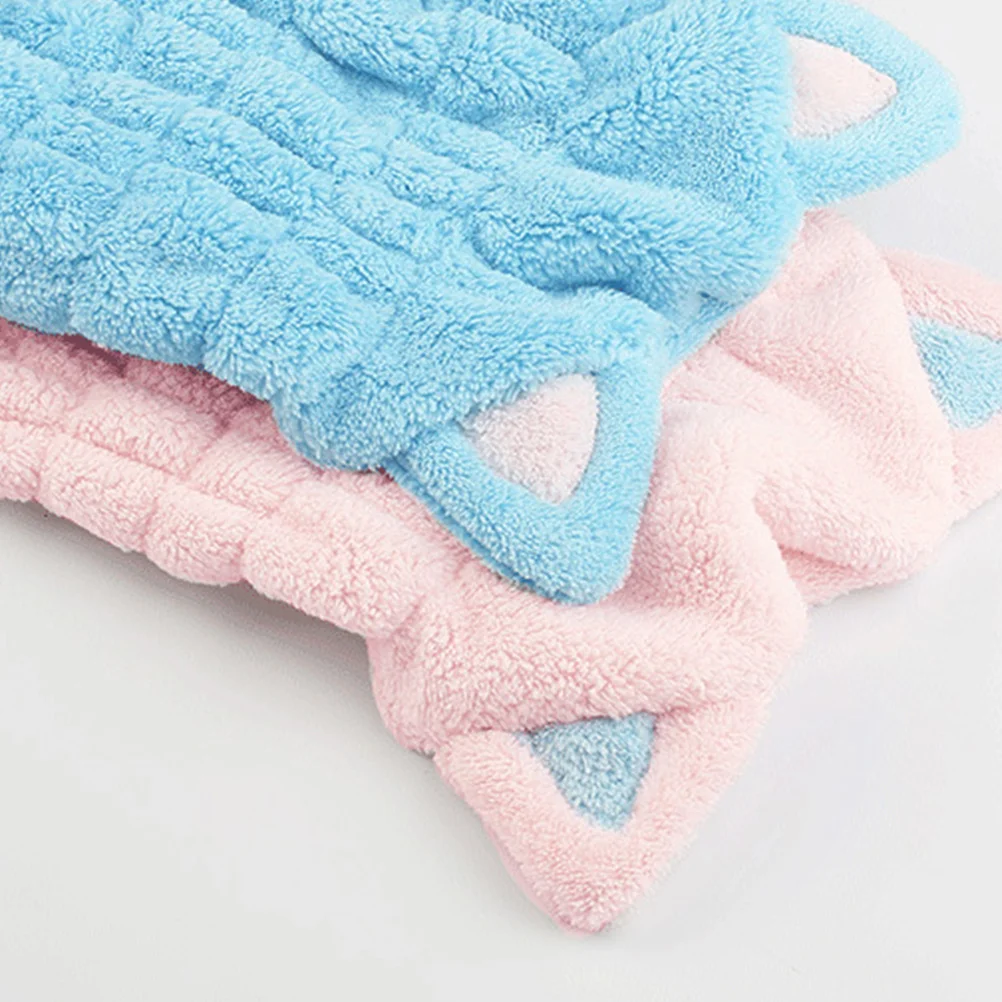 

Ear Hair Drying Towel Cap Drying Superfine Fabric for Long Hair Natural Dry Reusable Wrap for Bath Face