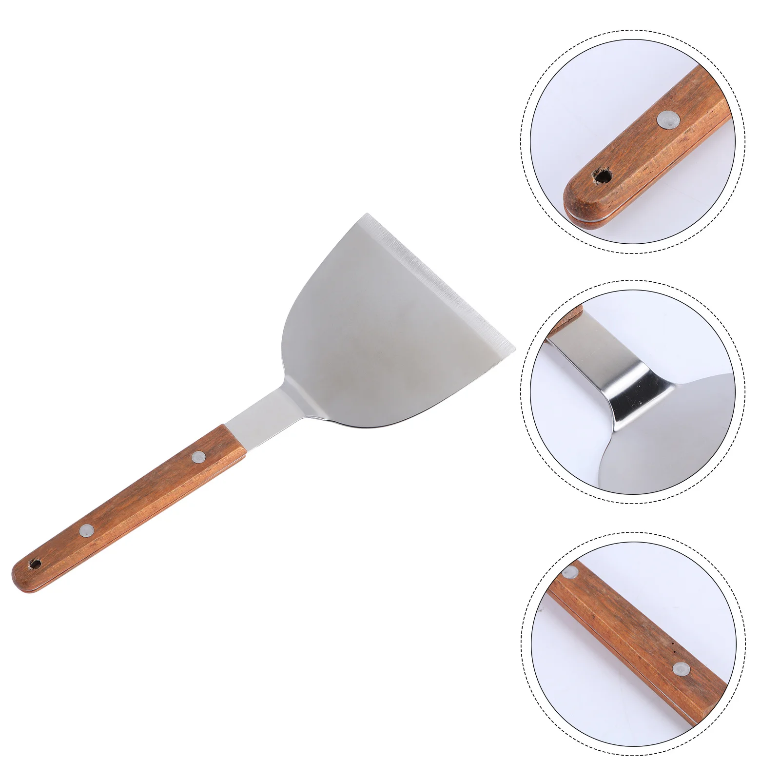 

Wooden Handle Pizza Spatula Stainless Steel Steak Spatula For Home Kitchen Restaurant Cooking Cookware Kitchen Bar Tools